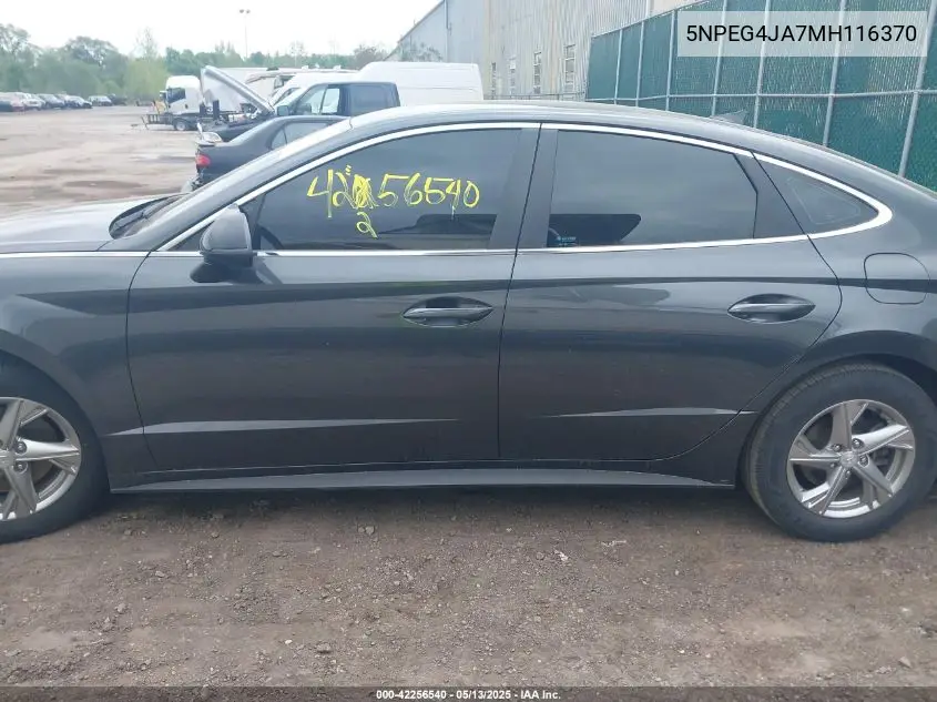 2021 Hyundai Sonata Se VIN: 5NPEG4JA7MH116370 Lot: 42256540