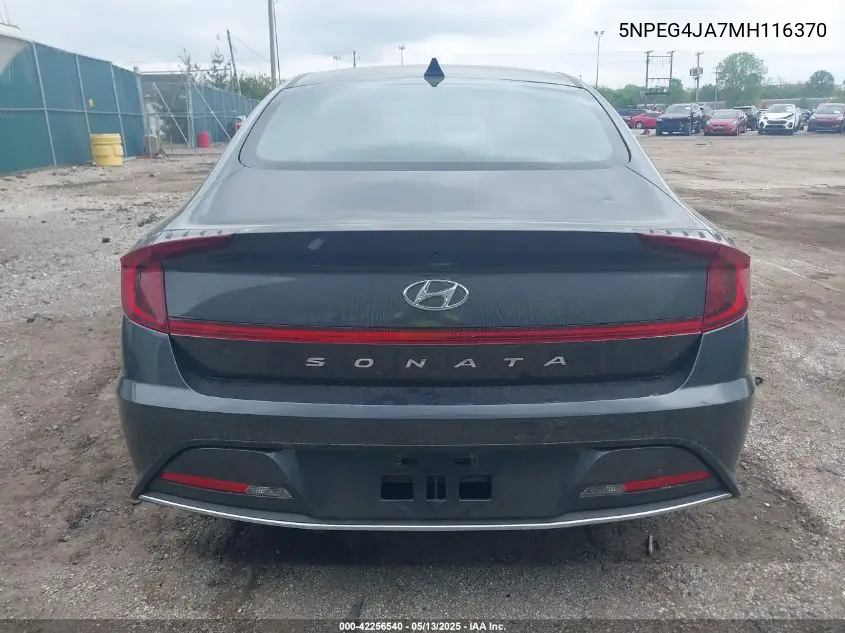 2021 Hyundai Sonata Se VIN: 5NPEG4JA7MH116370 Lot: 42256540