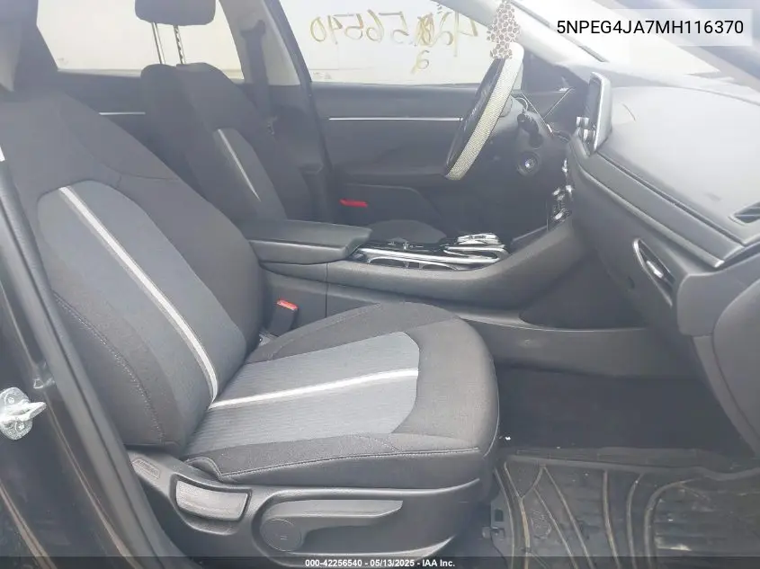 2021 Hyundai Sonata Se VIN: 5NPEG4JA7MH116370 Lot: 42256540