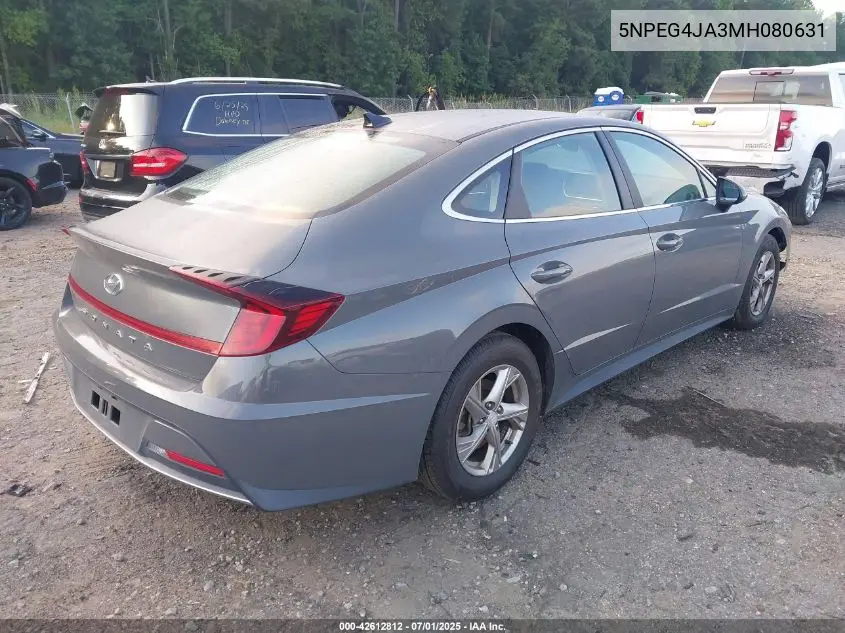 2021 Hyundai Sonata Se VIN: 5NPEG4JA3MH080631 Lot: 42612812
