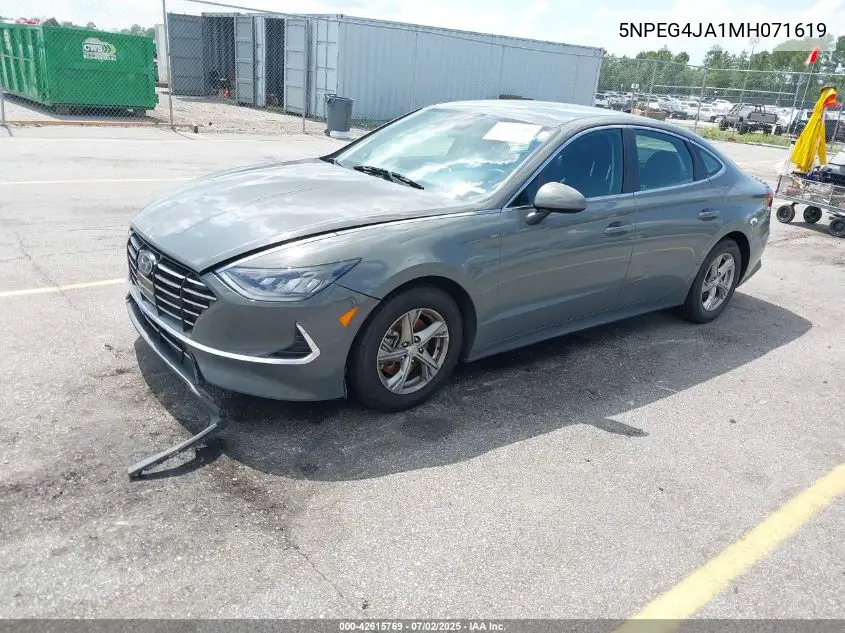 2021 Hyundai Sonata Se VIN: 5NPEG4JA1MH071619 Lot: 42615769