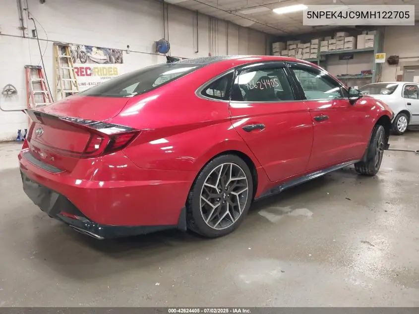 2021 Hyundai Sonata N Line VIN: 5NPEK4JC9MH122705 Lot: 42624405