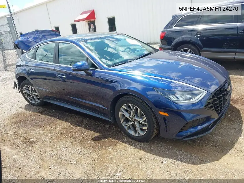 2021 Hyundai Sonata Sel VIN: 5NPEF4JA6MH124270 Lot: 42634173