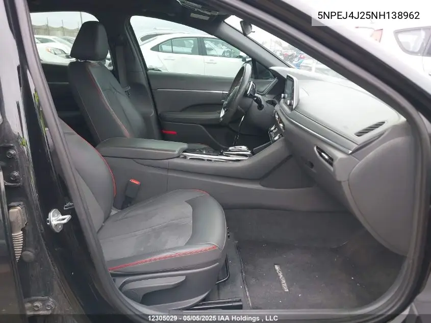 2022 Hyundai Sonata Sport VIN: 5NPEJ4J25NH138962 Lot: 12305029