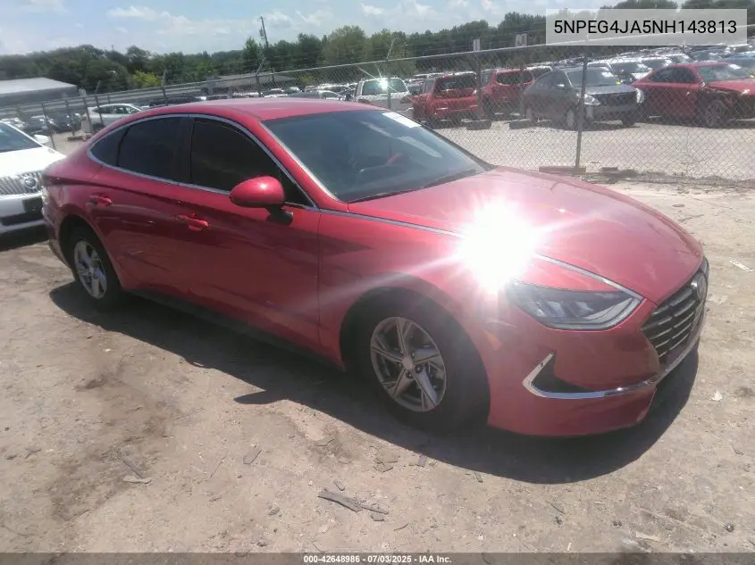 2022 Hyundai Sonata Se VIN: 5NPEG4JA5NH143813 Lot: 42648986