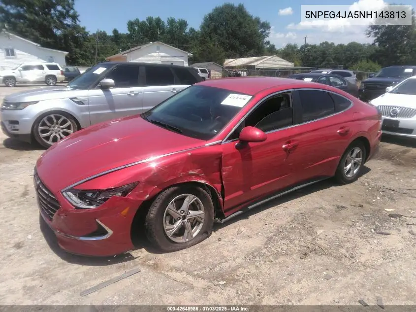 2022 Hyundai Sonata Se VIN: 5NPEG4JA5NH143813 Lot: 42648986