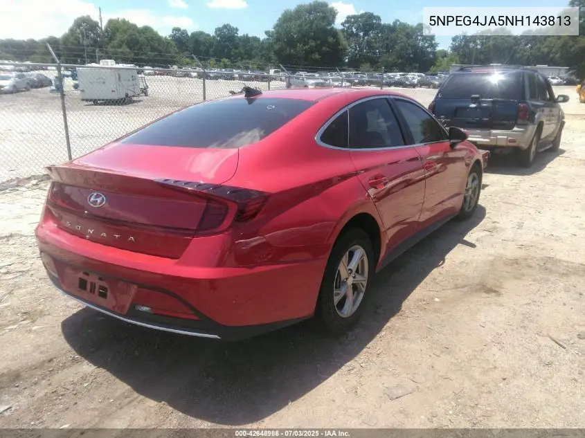 2022 Hyundai Sonata Se VIN: 5NPEG4JA5NH143813 Lot: 42648986