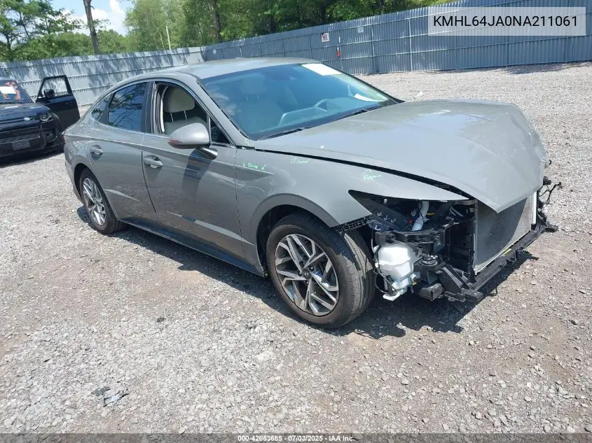 2022 Hyundai Sonata Sel VIN: KMHL64JA0NA211061 Lot: 42653685
