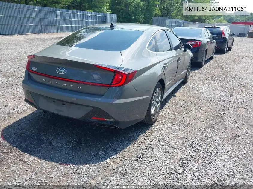 2022 Hyundai Sonata Sel VIN: KMHL64JA0NA211061 Lot: 42653685