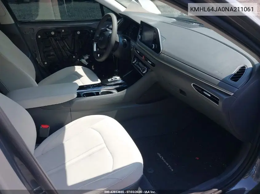 2022 Hyundai Sonata Sel VIN: KMHL64JA0NA211061 Lot: 42653685