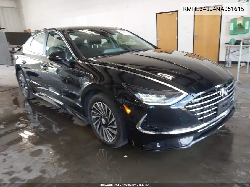 2022 Hyundai Sonata Hybrid Sel VIN: KMHL34JJ4NA051615 Lot: 42808754