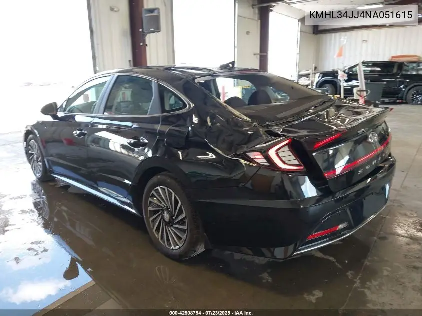 2022 Hyundai Sonata Hybrid Sel VIN: KMHL34JJ4NA051615 Lot: 42808754