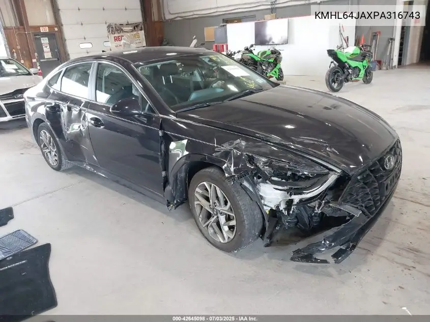 2023 Hyundai Sonata Sel VIN: KMHL64JAXPA316743 Lot: 42645098