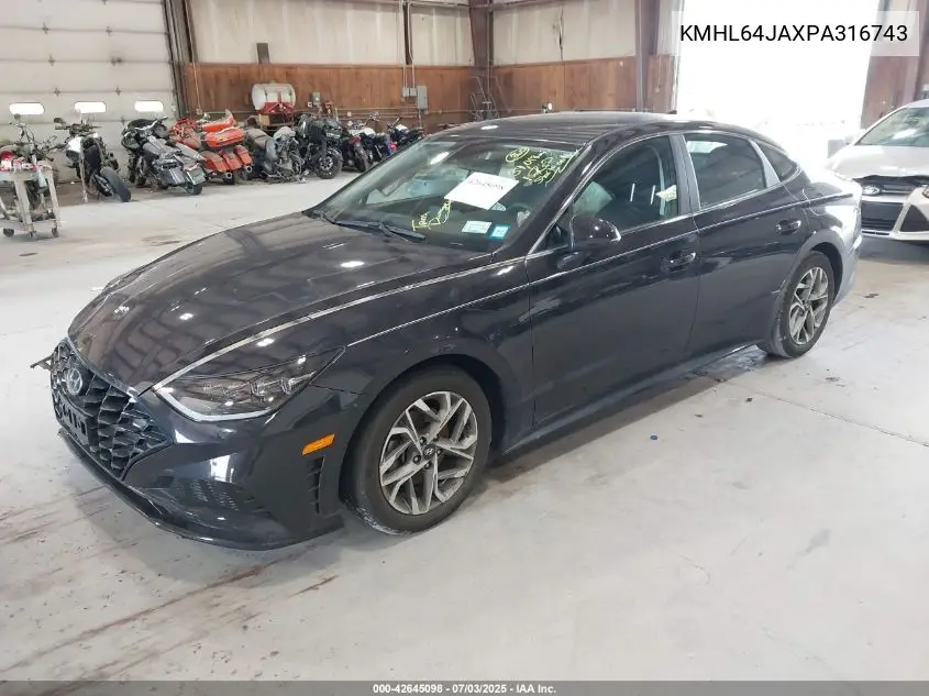 2023 Hyundai Sonata Sel VIN: KMHL64JAXPA316743 Lot: 42645098