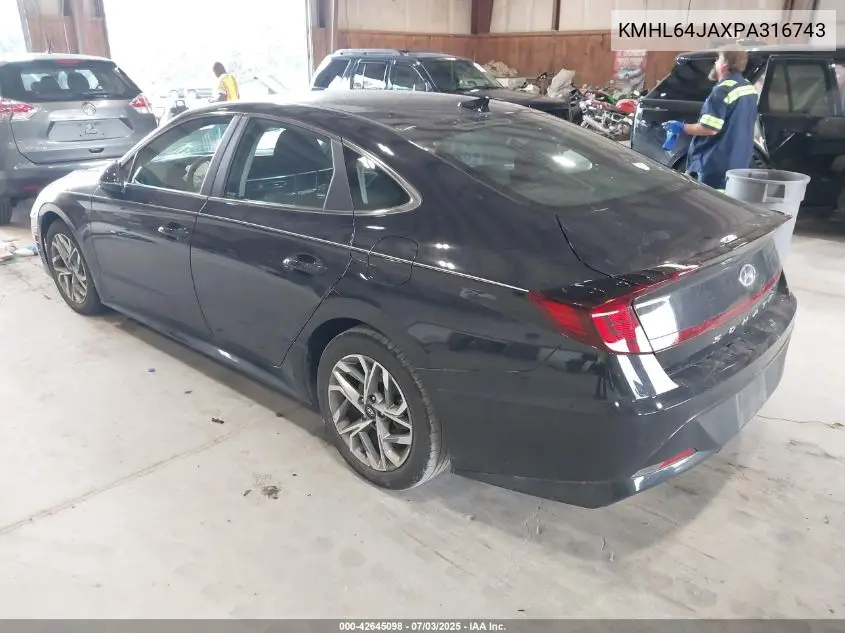 2023 Hyundai Sonata Sel VIN: KMHL64JAXPA316743 Lot: 42645098