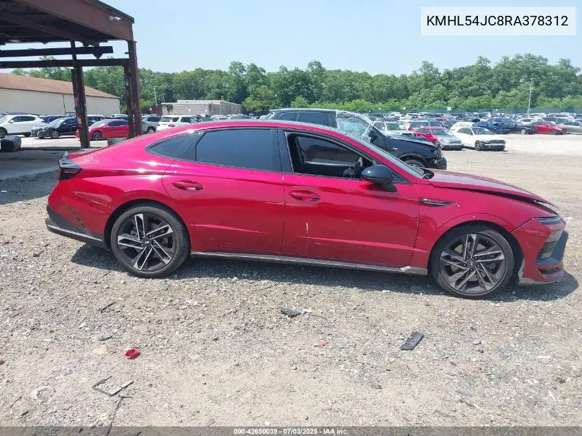 2024 Hyundai Sonata N Line VIN: KMHL54JC8RA378312 Lot: 42650039