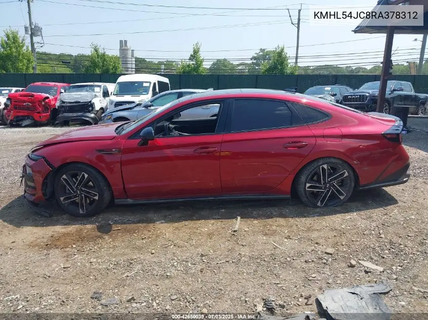 2024 Hyundai Sonata N Line VIN: KMHL54JC8RA378312 Lot: 42650039
