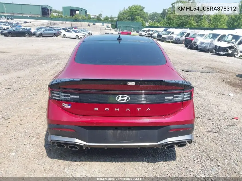 2024 Hyundai Sonata N Line VIN: KMHL54JC8RA378312 Lot: 42650039