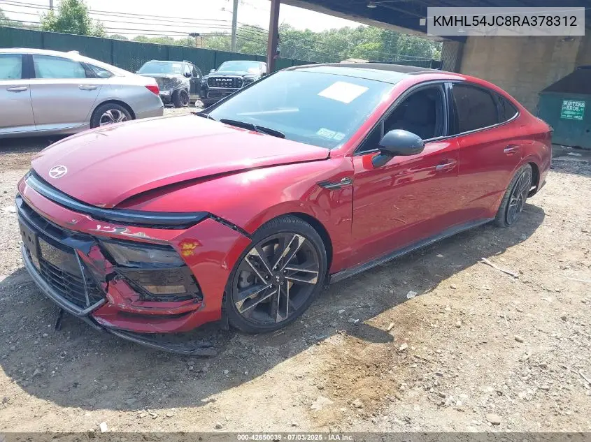 2024 Hyundai Sonata N Line VIN: KMHL54JC8RA378312 Lot: 42650039
