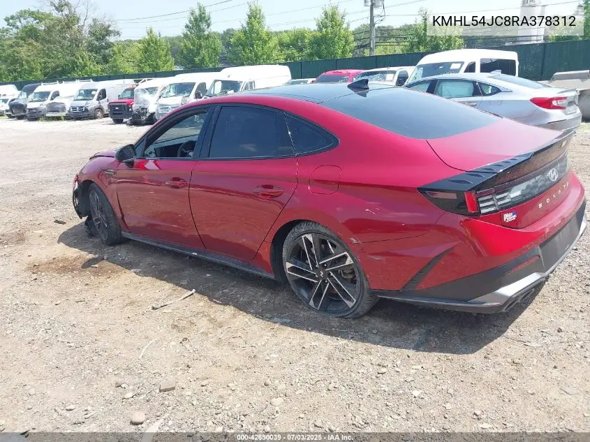 2024 Hyundai Sonata N Line VIN: KMHL54JC8RA378312 Lot: 42650039