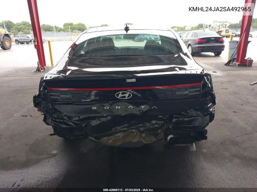2025 Hyundai Sonata Se VIN: KMHL24JA2SA492965 Lot: 42665113