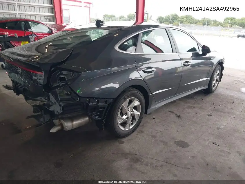 2025 Hyundai Sonata Se VIN: KMHL24JA2SA492965 Lot: 42665113