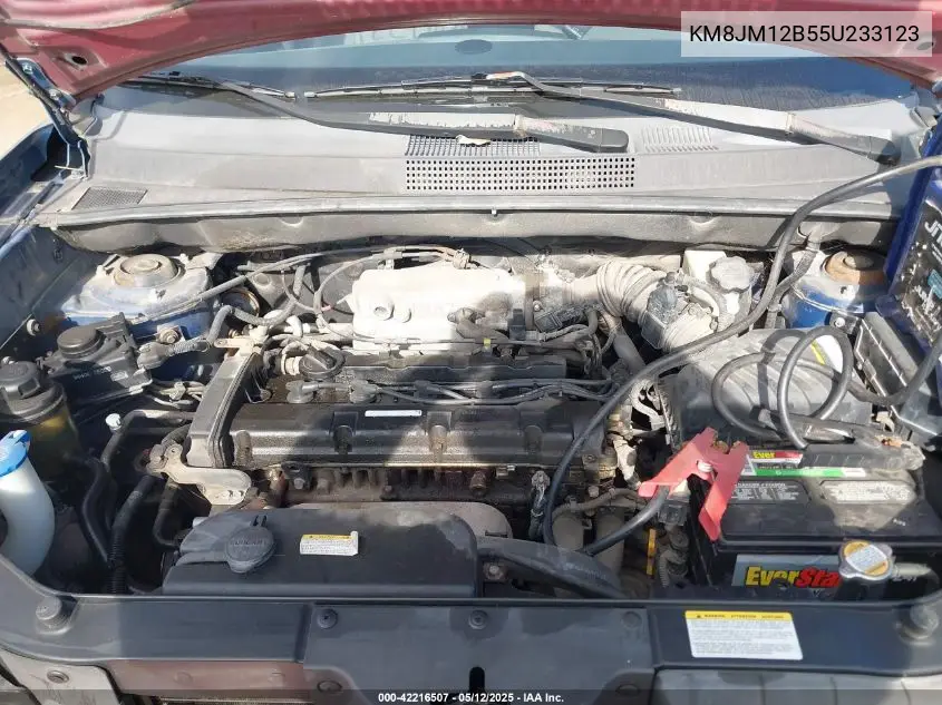 2005 Hyundai Tucson Gl VIN: KM8JM12B55U233123 Lot: 42216507