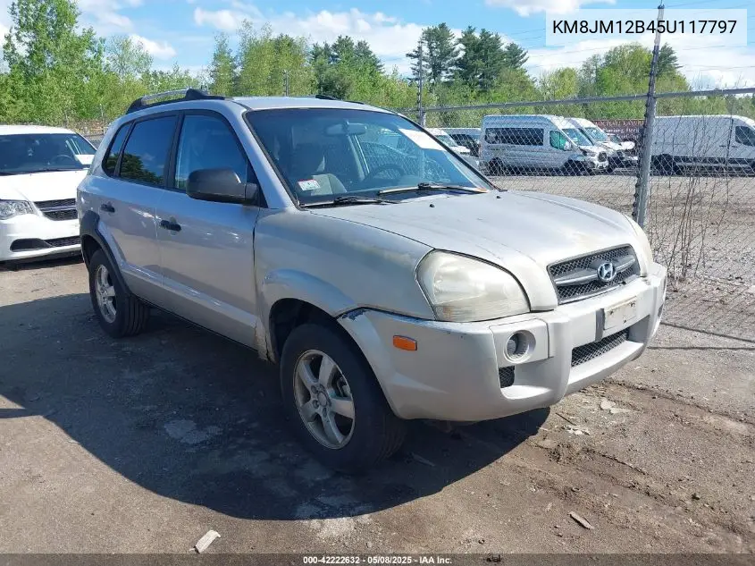 2005 Hyundai Tucson Gl VIN: KM8JM12B45U117797 Lot: 42222632