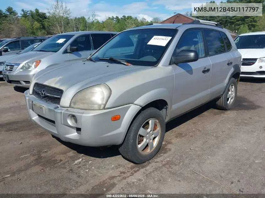 2005 Hyundai Tucson Gl VIN: KM8JM12B45U117797 Lot: 42222632