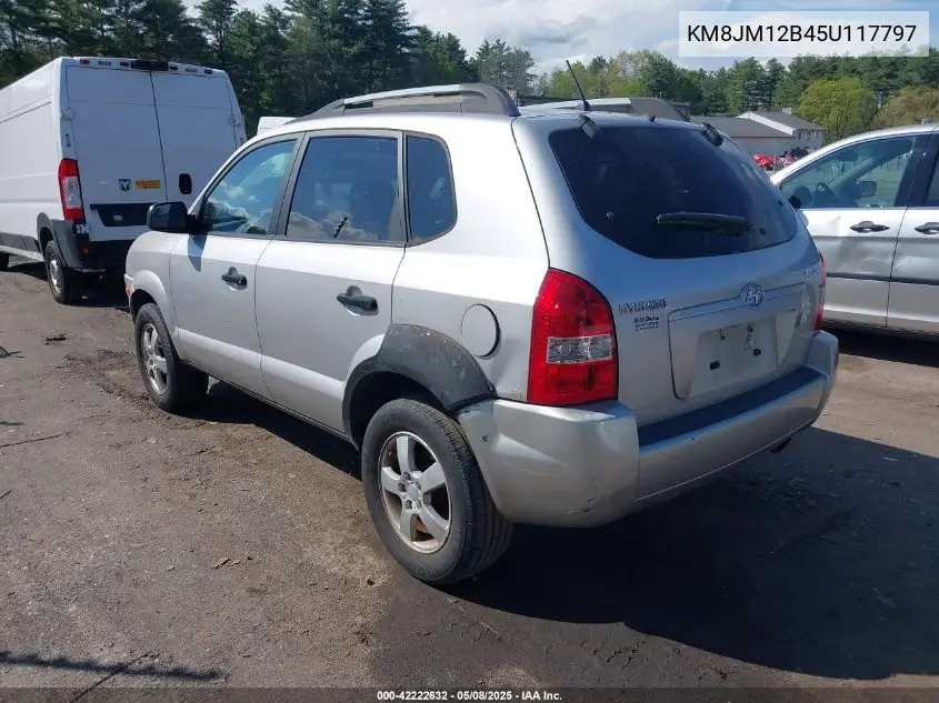 2005 Hyundai Tucson Gl VIN: KM8JM12B45U117797 Lot: 42222632