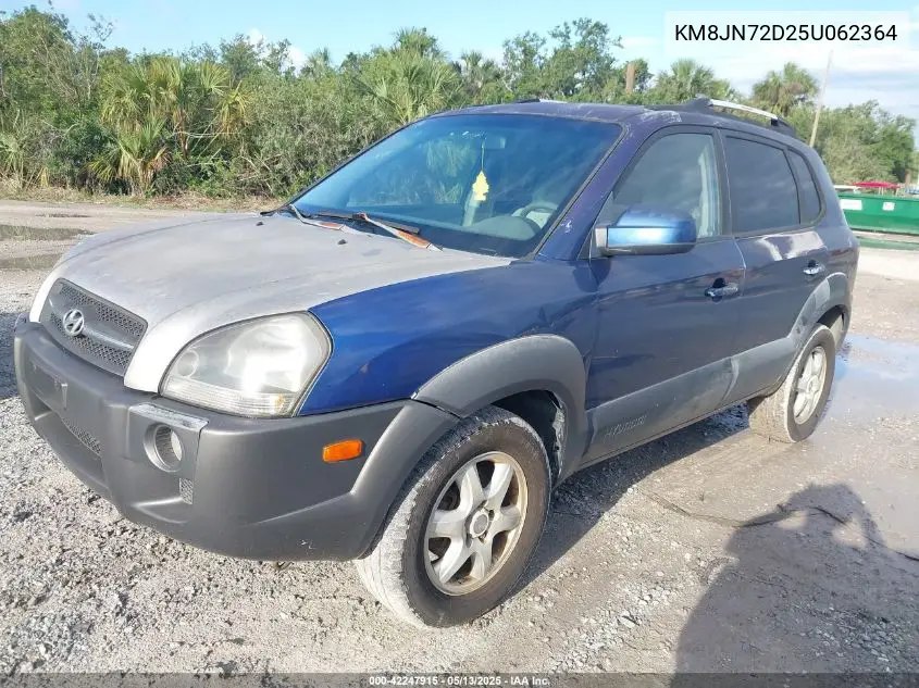 2005 Hyundai Tucson Gls/Lx VIN: KM8JN72D25U062364 Lot: 42247915