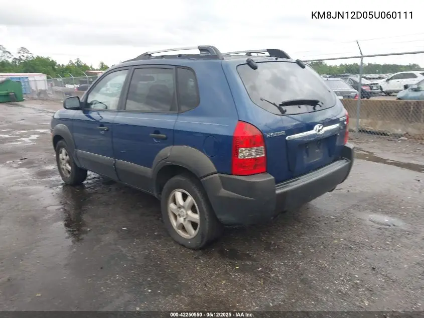 2005 Hyundai Tucson Gls/Lx VIN: KM8JN12D05U060111 Lot: 42250550
