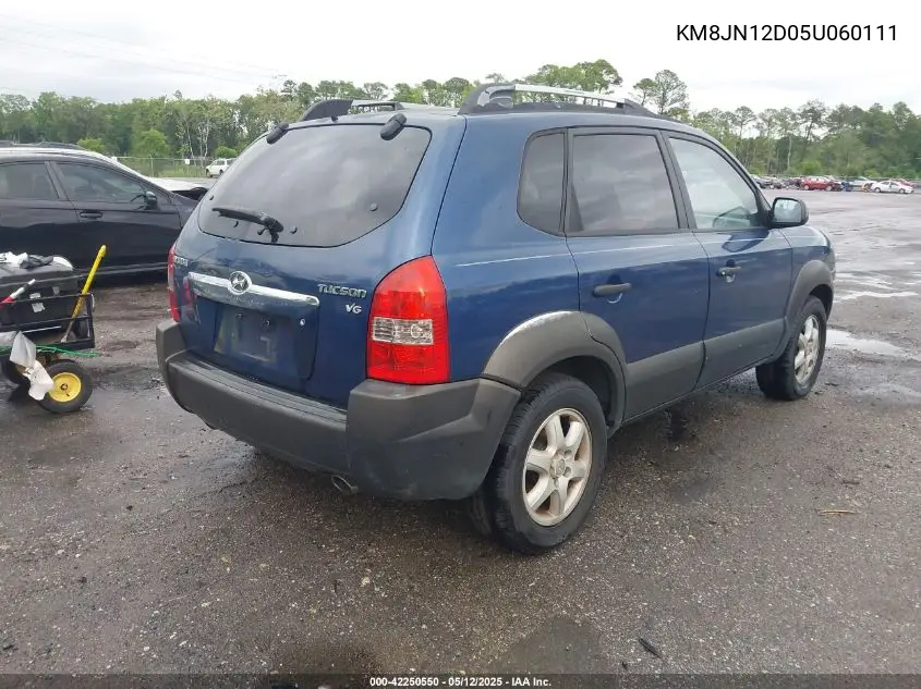2005 Hyundai Tucson Gls/Lx VIN: KM8JN12D05U060111 Lot: 42250550
