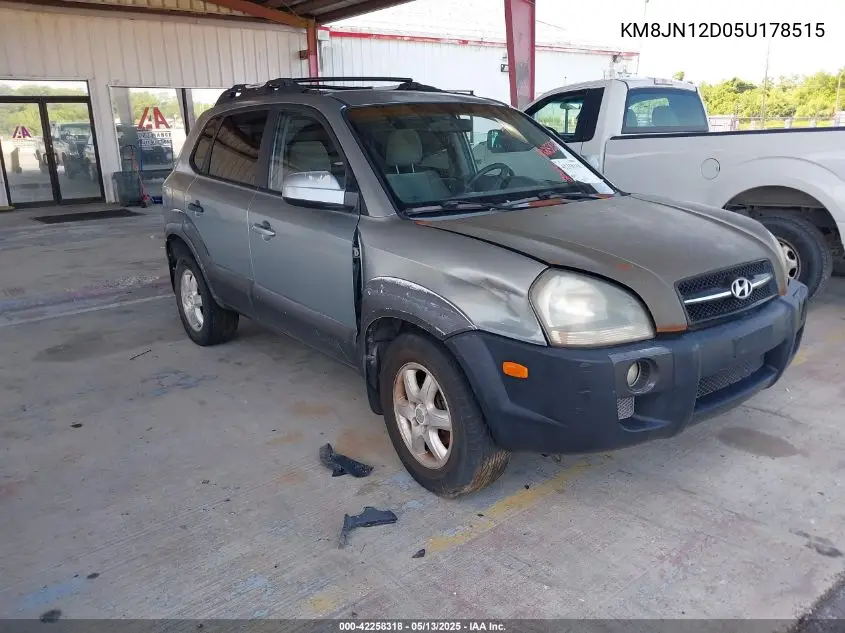 2005 Hyundai Tucson Gls/Lx VIN: KM8JN12D05U178515 Lot: 42258318