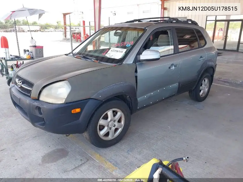 2005 Hyundai Tucson Gls/Lx VIN: KM8JN12D05U178515 Lot: 42258318