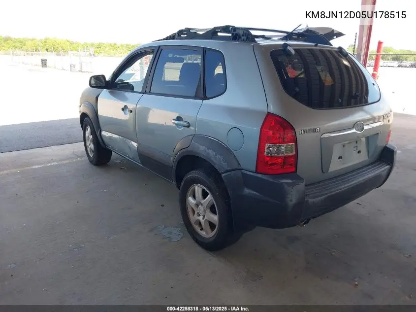 2005 Hyundai Tucson Gls/Lx VIN: KM8JN12D05U178515 Lot: 42258318