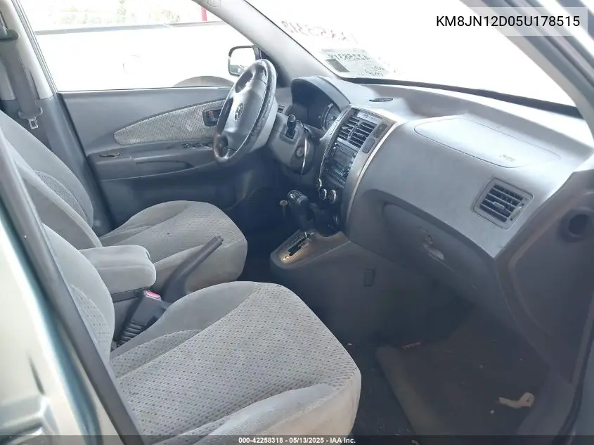 2005 Hyundai Tucson Gls/Lx VIN: KM8JN12D05U178515 Lot: 42258318