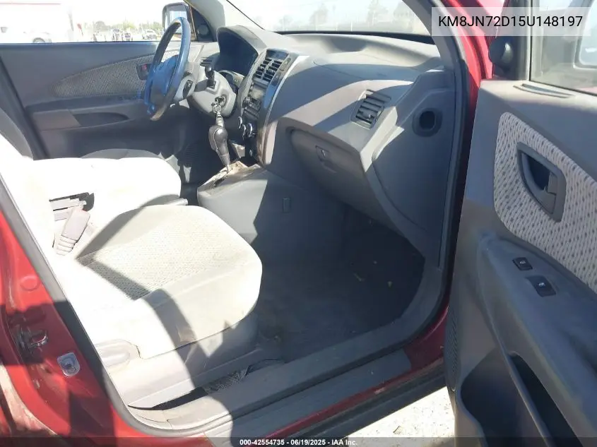 2005 Hyundai Tucson Gls/Lx VIN: KM8JN72D15U148197 Lot: 42554735