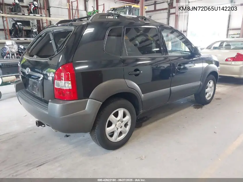 2005 Hyundai Tucson Gls/Lx VIN: KM8JN72D65U142203 Lot: 42622180