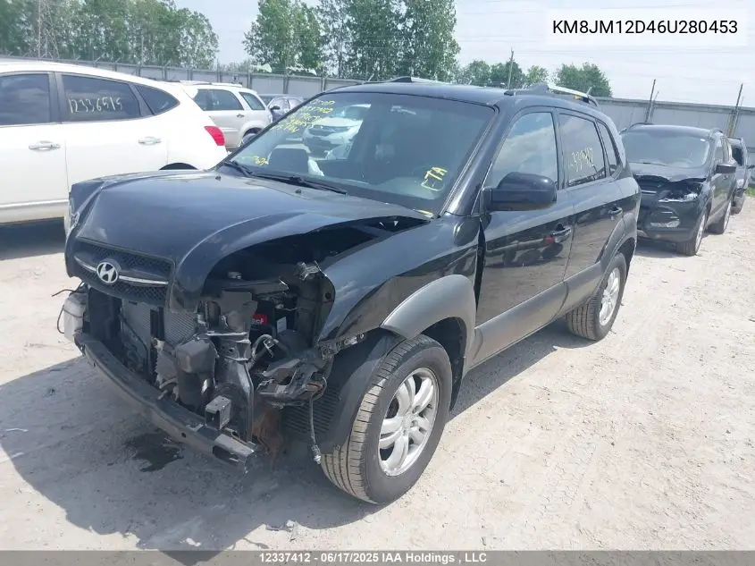 2006 Hyundai Tucson Gl V6 VIN: KM8JM12D46U280453 Lot: 12337412