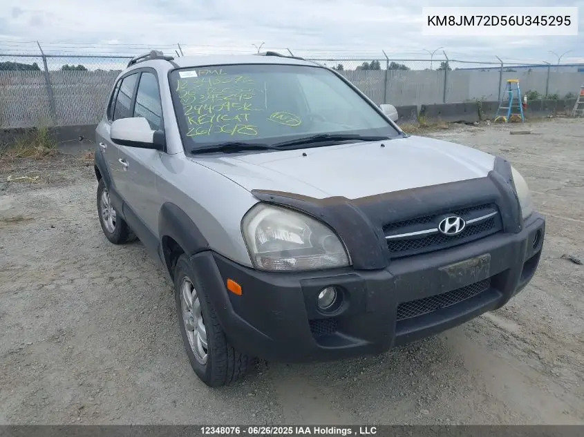 2006 Hyundai Tucson Gl V6/Gls VIN: KM8JM72D56U345295 Lot: 12348076