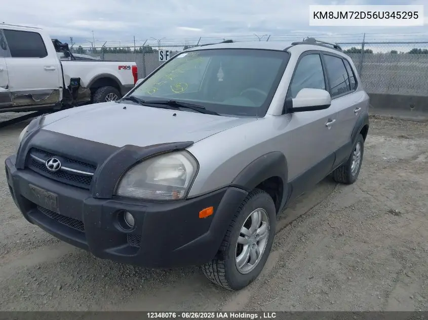 2006 Hyundai Tucson Gl V6/Gls VIN: KM8JM72D56U345295 Lot: 12348076