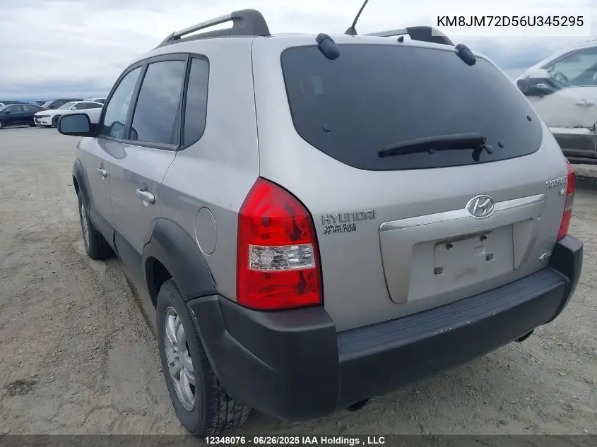 2006 Hyundai Tucson Gl V6/Gls VIN: KM8JM72D56U345295 Lot: 12348076