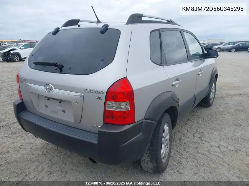 2006 Hyundai Tucson Gl V6/Gls VIN: KM8JM72D56U345295 Lot: 12348076