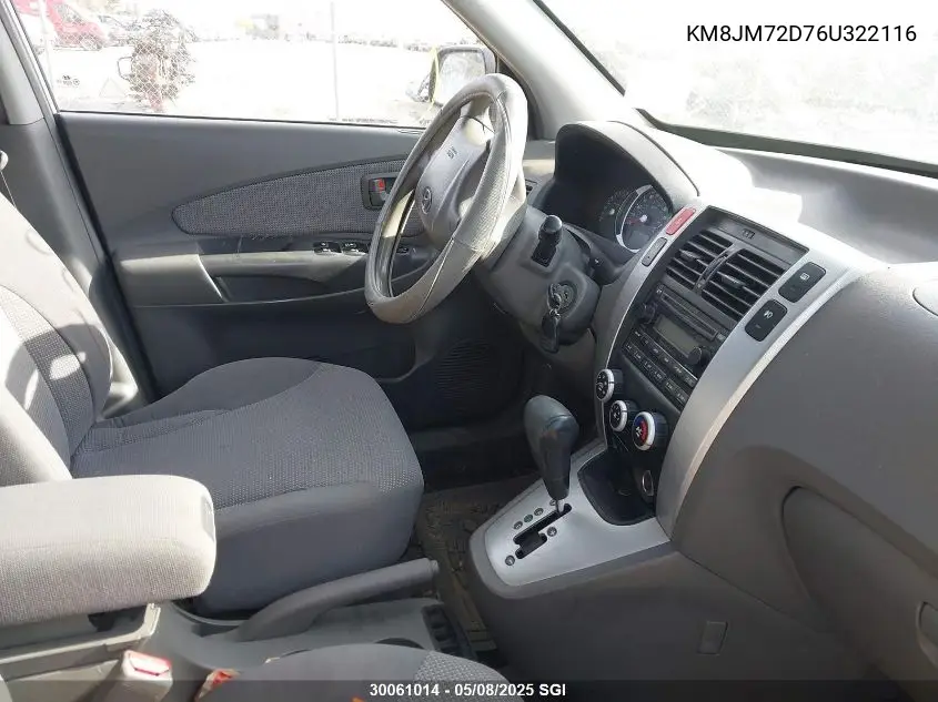 2006 Hyundai Tucson Gl VIN: KM8JM72D76U322116 Lot: 30061014