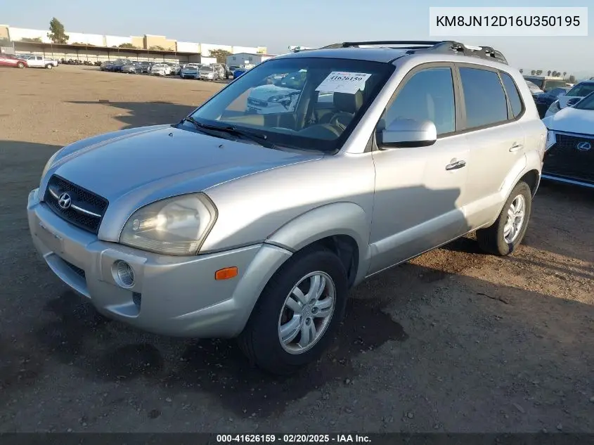 2006 Hyundai Tucson Gls/Limited VIN: KM8JN12D16U350195 Lot: 41626159