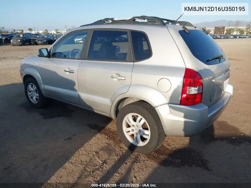 2006 Hyundai Tucson Gls/Limited VIN: KM8JN12D16U350195 Lot: 41626159