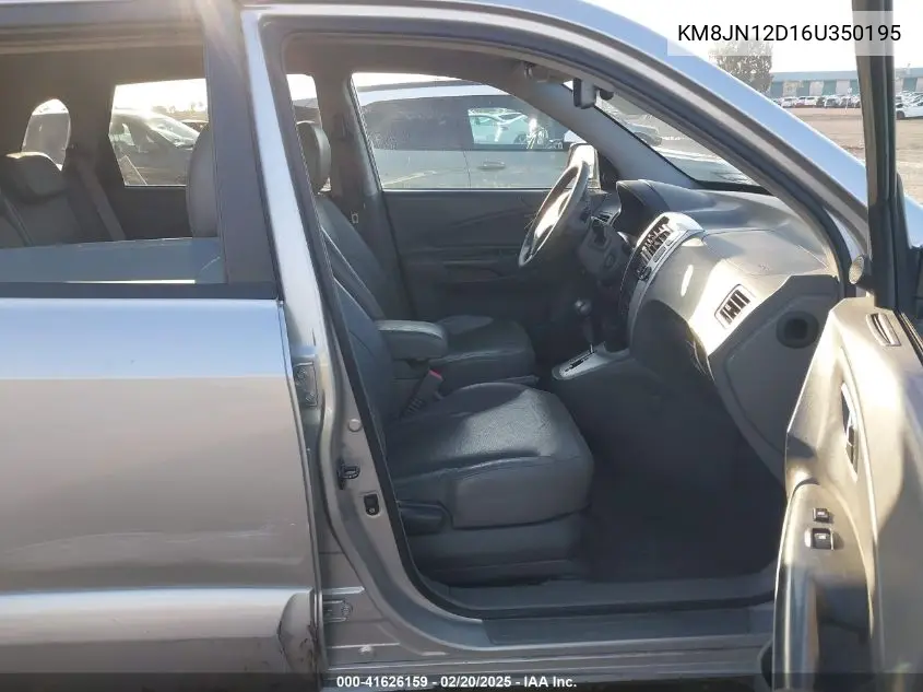 2006 Hyundai Tucson Gls/Limited VIN: KM8JN12D16U350195 Lot: 41626159