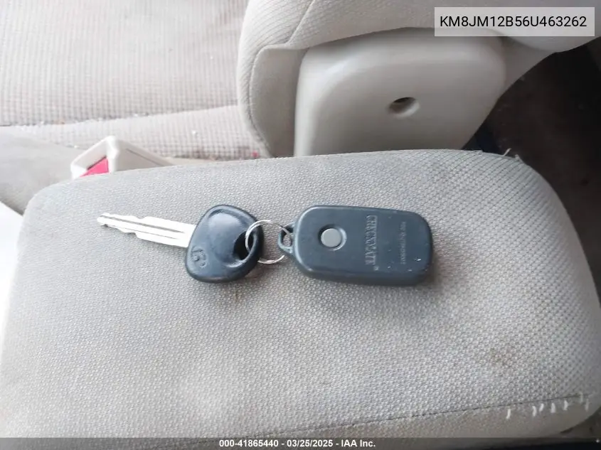 2006 Hyundai Tucson Gl VIN: KM8JM12B56U463262 Lot: 41865440