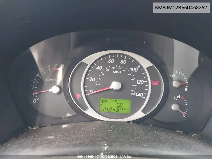 2006 Hyundai Tucson Gl VIN: KM8JM12B56U463262 Lot: 41865440
